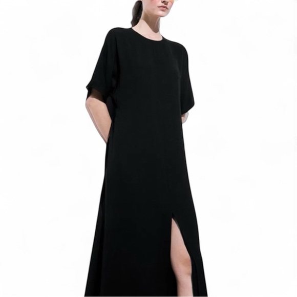 COS Atelier The Fluid T-Shirt Black Dress - Picture 1 of 16